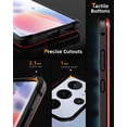 thumbnail image 2 of CaseBorne ArmadilloTek R Compatible with Samsung Galaxy S21 Ultra 5G Hybrid Clear Case (2021 Release) - Red, 2 of 4