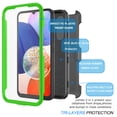 thumbnail image 3 of Tekcoo Phone Cases for Samsung Galaxy A54 5G 2022 6.4", [Built-in Screen Protector] Combo Holster Belt Clip [Heavy Duty] [Kickstand] Full-Body Rugged Holster Case -Green, 3 of 7
