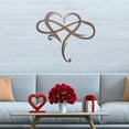 thumbnail image 4 of KQJQS Eternal Wrought Iron Decoration Indoor Ornaments Metal Wall Decoration Infinitys Heart-Steel Wall Decor Metal Wall Art 25*30cm, 4 of 4