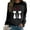 B-Black, variant on Luwomo Womens Dog Mom Sweatshirts Heart Dog Paw Print Colorblock Long Sleeve Crewneck Casual Cute Sweatshirt,A-Black,L