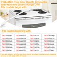 thumbnail image 4 of LXun Poignée de Porte de Remplacement Améliorée 316443601 Compatible avec Four Électrique Kenmore Electrolux Frigidaire - Inclut 2 Vis 316433300, 4 of 7