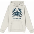 thumbnail image 4 of Cancer Zodiac Sign Adult Sand Long Sleeve Hoodie-3XL, 4 of 6