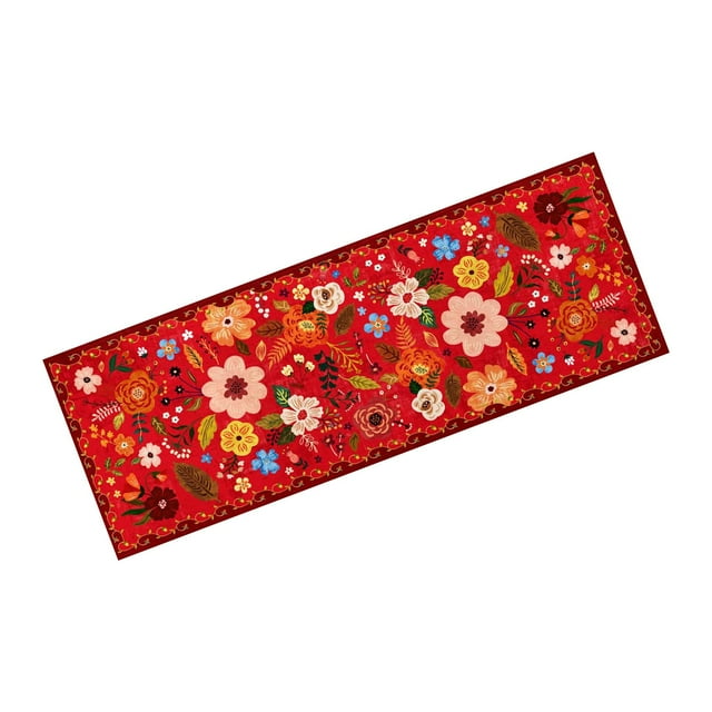 Tapis de Sol Floral Classique pour Usage Intérieur et Extérieur