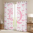 thumbnail image 2 of Manfei Fashion Bowtie Blackout Curtains,Initial Q ABC Themed Curtains Pack of 2 (42x84 Each), 2 of 6