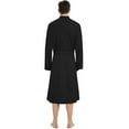 thumbnail image 2 of U2SKIIN Mens Cotton Blend Robes, Lightweight Soft Spa Knit Bathrobe for Men,(Black,2XL/3XL), 2 of 5
