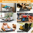 thumbnail image 7 of Tutuviw Mini Fridge Silicone Mat with Raised Edge 23.6''x23.6" Under Refrigerator Floor Protector Mat Prevent Water Leakage and Floor Damage from Elecrical Equipment Drip Pan Tray Protect(Black), 7 of 7