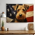 thumbnail image 3 of Welsh Terrier Dog 4th of July Painting Canvas, Patriot American Dog Canvas, American Flag Diamond Art Canvas,Perfect for Home Decoration Festival Gift, 3 of 4