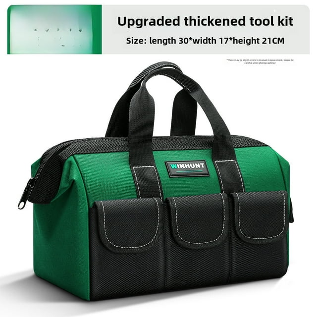 Organisateur d'Outils en Toile Robuste de 13 Pouces : Sac Portable pour le Travail du Bois, Réparations Électriques et Construction - Design Durable et Compact avec Organisation d'Outils pour Hommes, Idéal pour le Chantier