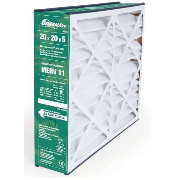 GeneralAire 4556 6FM2020 MERV11 Air Filter 20x20x5