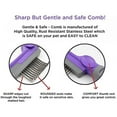 Rounded Blade Dematting Comb By Hertzko Long Blades with Safety Edges