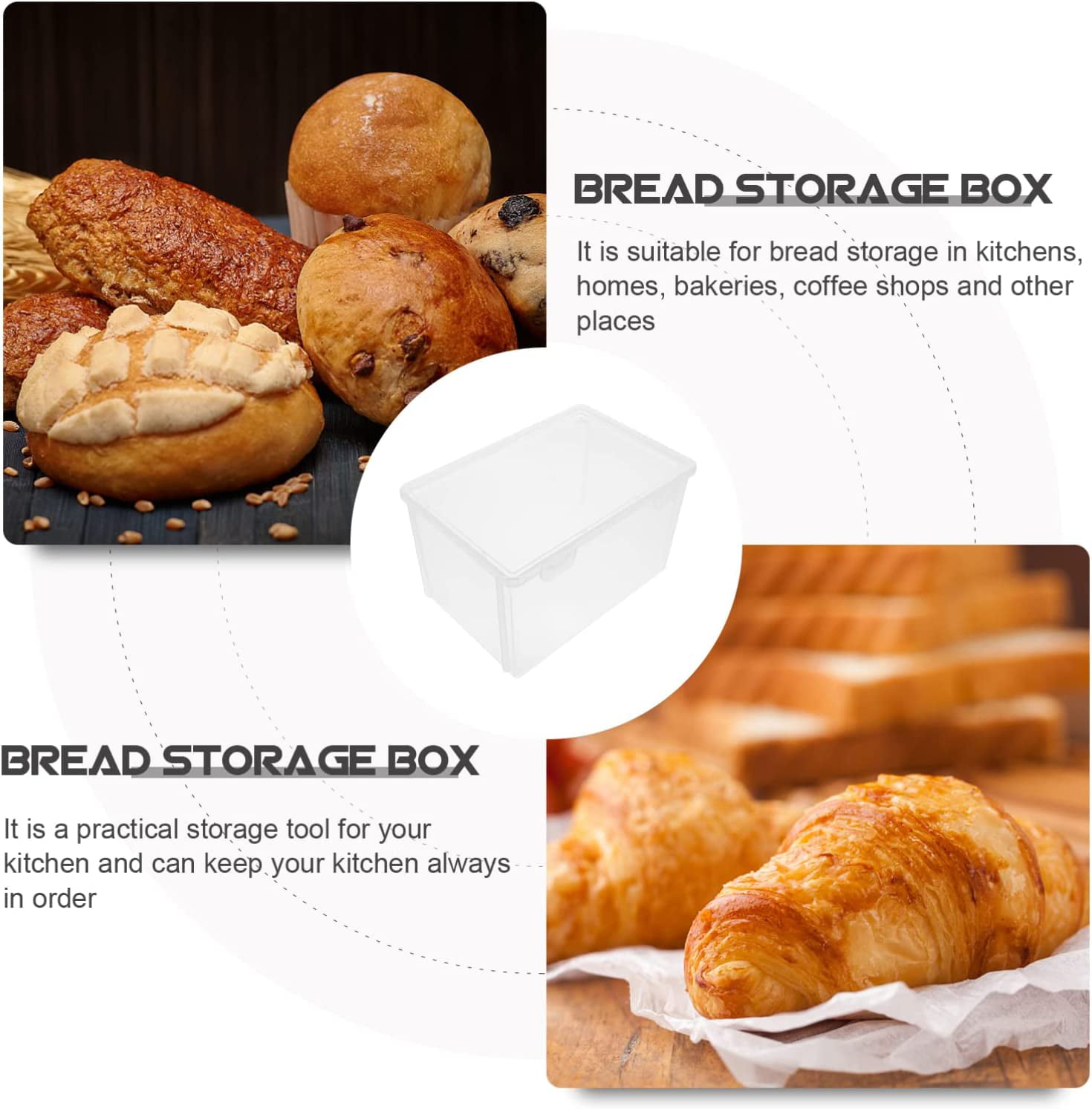 Ultrina Multi Storage Box Bread Box/Airtight Food Grade Plastic