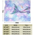 thumbnail image 3 of Mermaid Blanket Soft Fleece Flannel Lightweight Birthday Gifts Blankets Cozy Warm Cute Throw Blanket Living Rooms Sofa Decor Blanket All Seasons 50x40 Inches, 3 of 6