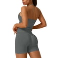 thumbnail image 5 of Soyumi Womens Workout Sets 2 Piece, Seamless Acid Wash Yoga Outfits Shorts and Crop Top Matching Gym Athletic Clothing Set Booty Lifting Shorts Strappy Halter Sports BraGray, 5 of 5