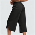 thumbnail image 5 of Admvng Plus Size Capri Pants for Women Wide Leg Summer Casual Cropped Pants with Pockets, 5 of 5