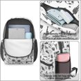 thumbnail image 4 of Soccer and Team Gray Pattern 17" School Backpacks for Teens,Waterproof Oxford Fabric,S-Shape Padded Straps for School,Travel,Hiking,Camping, 4 of 6