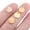Gold Plated, variant on 50X Raw Brass Round Earrings Charms Hammered Pendant Stamping Disc Dog Tags Diy-Rose Gold