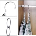 thumbnail image 2 of Cadenas para colgar ahorradoras de espacio WEIHJMXG Organizador de perchas de acero inoxidable 50 cm (4 piezas), 2 of 5