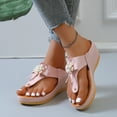 thumbnail image 2 of Ruyang Women Sandals Shoes Comfortable Flip Flops for Women with Arch Support Summer Casual Wedge Rhinestone Sandals for Women, 2 of 7