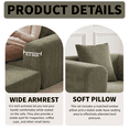 thumbnail image 6 of TACTOW Boneless Sleeper Sofa,Corduroy Multifunctional Single Sofa Chair With 1pc Pillow for Living Room Bedroom Office,Green, 6 of 8