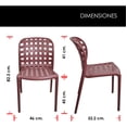 thumbnail image 2 of JAUZ IMPROVEMENT 1pz Silla Color Vino Estilo Isa Moderna Minimalista Para Exterior (A2215), 2 of 5
