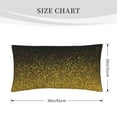 King Pillow Cases Standard Size Gold Glitter Gradient 20x36in Soft