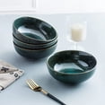 thumbnail image 3 of Ceramic Cereal Bowls Set, 18 Oz Salad Bowls, Microwave & Dishwasher Safe Teal, 3 of 6
