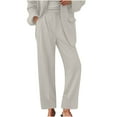 thumbnail image 2 of YanHoo Women's Plus Size Dress Pants Trendy High Waist Solid Color Straight Leg Pants Casual Work Business Trousers with Pockets, 2 of 7