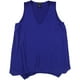 thumbnail image 1 of INC Blusa sin mangas con dobladillo de pañuelo para mujer, azul, mediano I-N-C Top sin mangas, 1 of 2