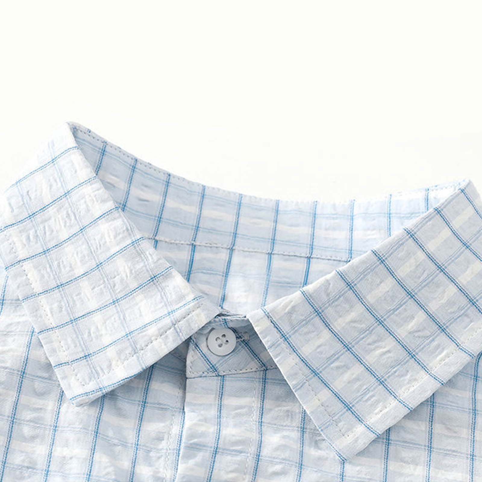 Dolkfu Button Down Men's Long Sleeve Shirts Plaid Vintage Shirt Loose Fit Lapel Mens Tees 3X