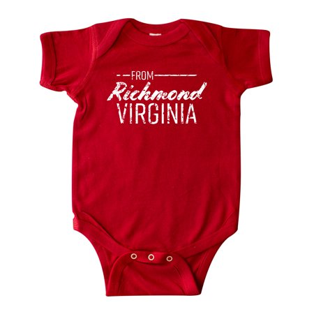 

Inktastic From Richmond Virginia in White Distressed Text Gift Baby Boy or Baby Girl Bodysuit