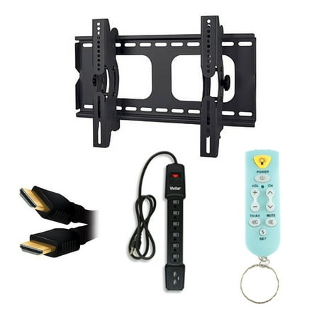 Display Wall Mounting Kit - Digicom Universal Wall Mount (22 to 37-inch Displays) + Surge Protector + Accessory Kit