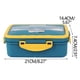 thumbnail image 2 of Lonchera, cajas bento, lonchera bento de doble capa, lonchera japonesa para microondas, lonchera dividida para reducir comidas, lonchera para trabajadores de oficina, lonchera, canasta para almuerzo, 2 of 2