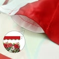 thumbnail image 4 of Christmas Poinsettia Curtain Valances Set - Upper & Lower Curtains, 52'''' L x 18'''' W & 36'''' L x 26'''' W, Kitchen Windows Decor, 3 Piece Set, Red, 4 of 7