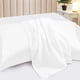 thumbnail image 4 of REGALWOVEN Juego de Fundas de Almohada de Satén de 2 Piezas, Fundas de Almohada de Satén Sedoso Rey Blanco, 4 of 7