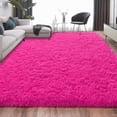 thumbnail image 6 of TWINNIS Shag Area Rug,8'x10'Soft Fluffy Area Rugs for Living Room Bedroom Kids Room Decor Carpet,Hot Pink, 6 of 7