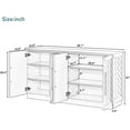 thumbnail image 6 of 60" Sideboard Buffet Cabinet, Wood Console Table with Storage, Narrow Entryway Cabinet with Doors and Adjustable Shelves for Kitchen, Living Room, Dining Room, 6 of 9