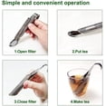 thumbnail image 4 of Infusor de té, paquete de 2, difusor de té de malla fina de acero inoxidable para té suelto, fácil de transportar y limpiar, se puede colgar en una taza, adecuado para té de hojas sueltas o té de, 4 of 8