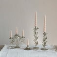 thumbnail image 3 of Creative Co-Op Metal Taper Candleholder with Leaves and Berries, Distressed Pewter Finish, 3 of 3