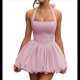 thumbnail image 2 of Vestido Halter Sin Mangas para Mujer, Informal, con Lazo, Espalda Descubierta, Corsé, Vestido de Fiesta con . Rosa S, 2 of 6