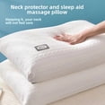 thumbnail image 1 of Premium Polyester Fiber Neck Support Pillow for Home Use - Adjustable Thickness (10.1-15cm), Machine Washable, Lightweight (0-1kg), Non-Collapsible Design, White Wheat Ear Knitted Cotton, 48x74cm,, 1 of 6