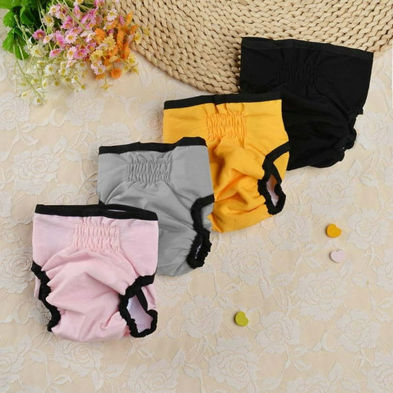 opvise Adjustable Fastener Tape Elastic Waterproof Washable Cotton Crotch Dog Menstrual Pants Pet Physiological Pants Pink