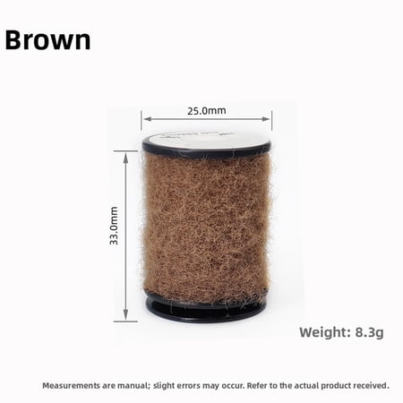 Wofarmy Nymph Body Outline Chenille 6 Colors 20M/Spool Fly Tying Material Brown