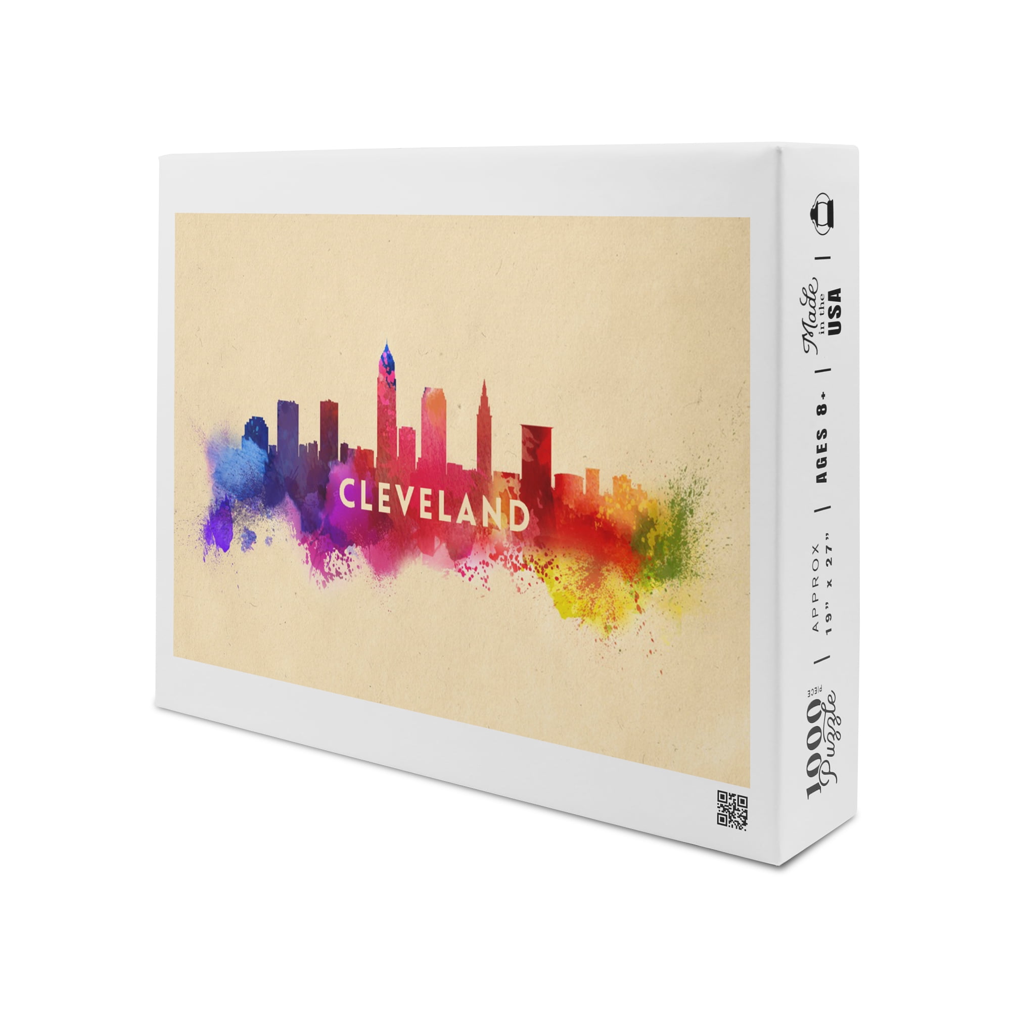 Cleveland, Ohio, Skyline Abstract (1000 Piece Puzzle, Size 19x27