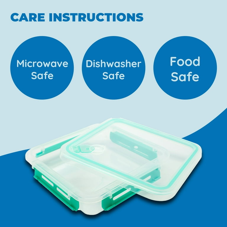 BioSmart Sandwich Container Reusable, BPA Free Plastic Food Storage with Snap-Off, Leak-Proof Lid