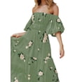 thumbnail image 5 of Gvmfive Summer Dresses for Women Off The Shoulder Floral Print Flowy Maxi Dress, 5 of 6