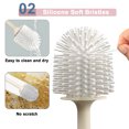 thumbnail image 2 of XXXFLOWER Toilets Brush Caddy Sets Bathroom Cleaner Holder with Silicone Bristle,Pink, 2 of 7