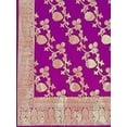 thumbnail image 3 of AlchemicLiving Fancy Purple Floral Woven Banarasi Silk Dupatta for Women Embroidered Scarf Chunni with Tassels for Girls Size: 1 x 2.25 Meter, 3 of 3