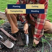 Kings County Tools Hori Hori Garden Knife – 7.4” Stainless Steel Blade Weeder with Wood Handle