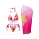 thumbnail image 2 of Trajes de Baño de Mujer con Pantalones Cortos Dos Piezas Impreso Conjunto Largo Torso Tanque Desmontable Sostén Acolchado para la Fiesta de la Piscina de la Playa, 2 of 6