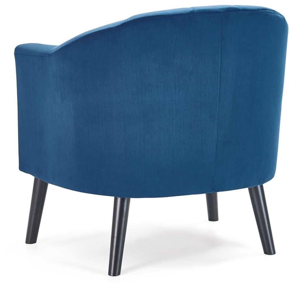 Adore Decor Ivey Modern Tufted Velvet Accent Tub Chair in Blue